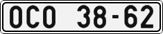 License plate of the Czech Republic, Cars (1960)