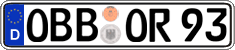 German license plate, Regular plates