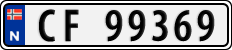 License plate of Norway, Cars