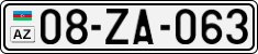 License plate of Azerbaijan, Cars