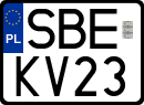 License plates of Poland, Special vehicles and motorcycles