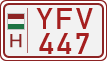 license plates of Hungary, Slow vehicles (red) (1990)