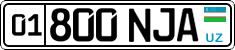 License plate of Uzbekistan, Organizations