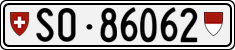 License plate of Switzerland, Cars