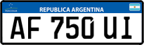 License plate of Argentina, Cars (Mercosur, AB 123 CD)