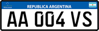 License plate of Argentina, Cars (Mercosur, AB 123 CD)