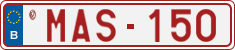 License plate of Belgium, Vanity Plates (2014)