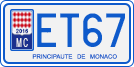 License plate of Monaco, Motorcycles