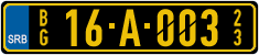 License plate of Serbia, Diplomatic