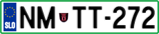 License plate of Slovenia, Cars