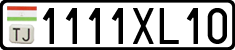License plate of Tajikistan, Private owners (2009)