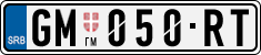 License plate of Serbia, Cars