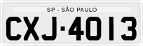 License plate of Brazil, Private owners (1990)