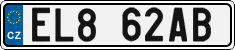 License plate of the Czech Republic, Electric vehicles