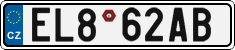 License plate of the Czech Republic, Electric vehicles