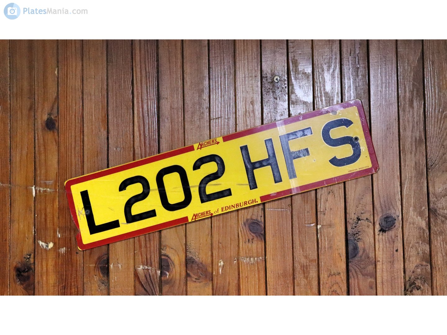 L202HFS, License plate without vehicle 