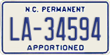 North Carolina, Apportioned (LA-12345)
