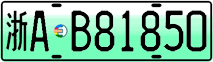 License plate of China, Electric vehicles