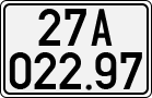 License plate of Vietnam, Cars