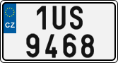 License plate of the Czech Republic, Cars (2001)