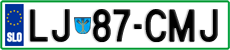 License plate of Slovenia, Cars