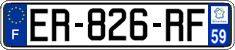 French license plate, SIV (ordinary)