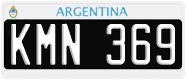 License plate of Argentina, Cars (1995, ABC 123)