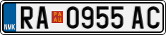 License plate of North Macedonia, Regular plates (2012)