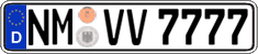 German license plate, Regular plates