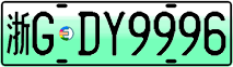 License plate of China, Electric vehicles