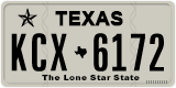 Texas, Regular plates (2012) (АBC-1234)