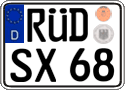 German license plate, Regular plates