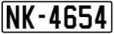 License plate of Greece, 1972 year system