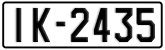 License plate of Greece, 1972 year system