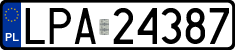 License plates of Poland, Regular car plates