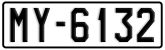 License plate of Greece, 1972 year system