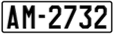 License plate of Greece, 1972 year system