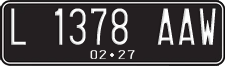 License plate of Indonesia, Regular plates