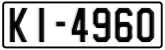 License plate of Greece, 1972 year system