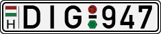 license plates of Hungary, Cars (1990)