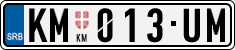 License plate of Serbia, Cars