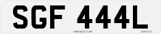 License plate of the United Kingdom, 1963 year system