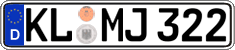 German license plate, Regular plates