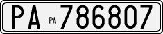 License plate of Italy, Cars (1927 year series)