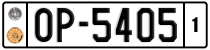 License plate of Greece, 1972 year system