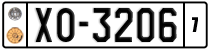 License plate of Greece, 1972 year system