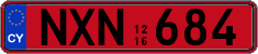 License plate of Cyprus, Rental cars
