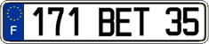 French license plate, FNI