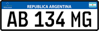 License plate of Argentina, Cars (Mercosur, AB 123 CD)