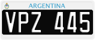 License plate of Argentina, Cars (1995, ABC 123)